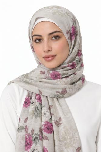 طرحة زهري بيج - TJ7