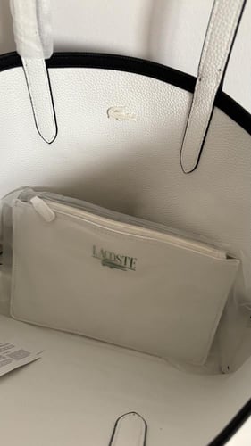 لاكوست دبل فيس لارج أسود أبيض