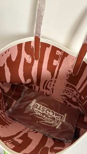 لاكوست دبل فيس لارج أبيض أحمر