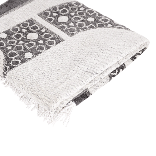 Black prayer rug