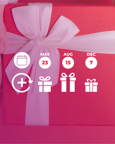 Periodic gift sending service upon request