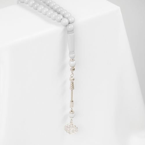 White-colored prayer bead