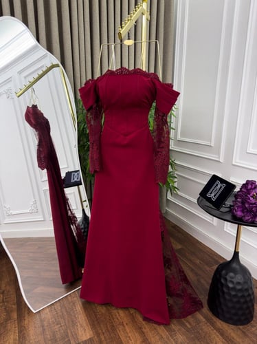 فستان برغندي