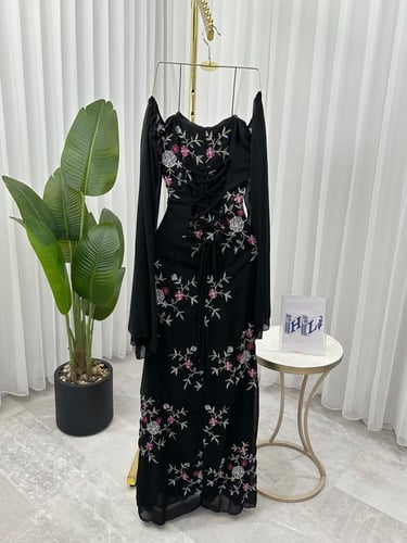 فستان ناعم مشجر