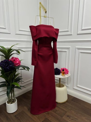 فستان برغندي