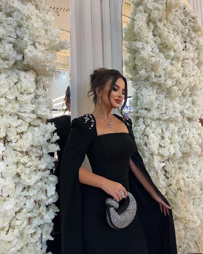 فستان باربي تطريز يدوي كرستال اصلي