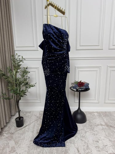 فستان مخمل شتوي