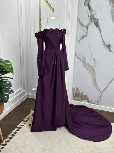 فستان ليلكي فخم