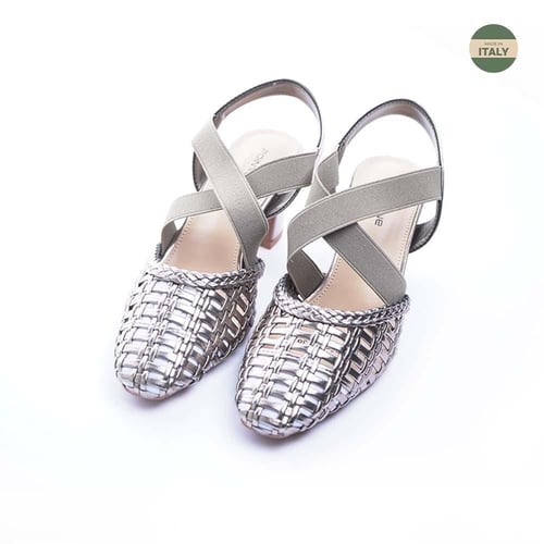 حذاء كعب كاجوال أنيق بحزام مطاطي | PointOne 26-237