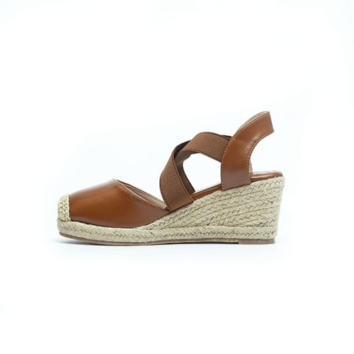 حذاء بكعب إسفيني خيش أنيق مريح| PointOne 26-120