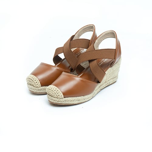 حذاء بكعب إسفيني خيش أنيق مريح| PointOne 26-120