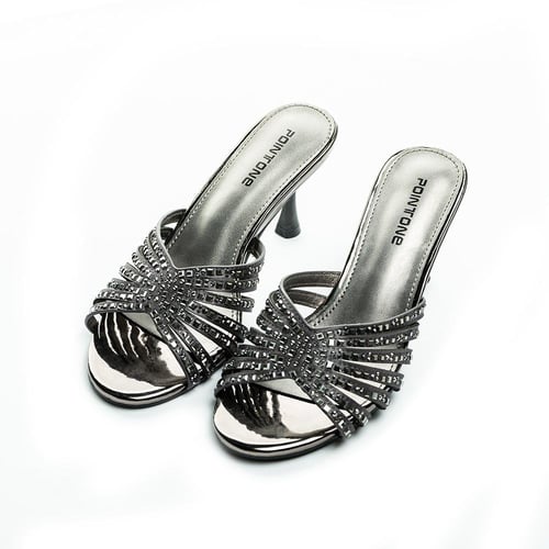 صندل سهرة نسائي وكعب ستيليتو مكشوف من بوينت ون_40-...