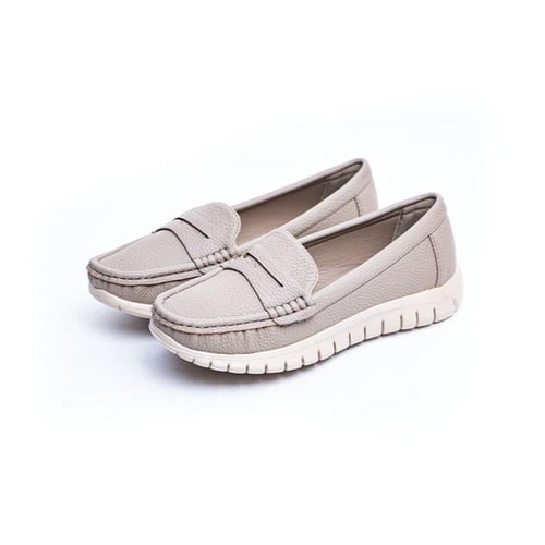 حذاء نسائي لوفر عريض كاجوال سهل الارتداء مريح من ا...