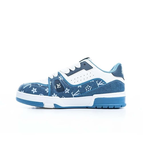 حذاء رياضي رجالي أسود وأبيض كاجوال مريح موديل 230...