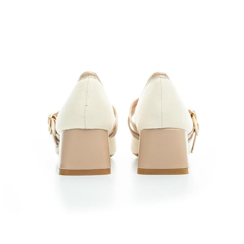 حذاء كعب كلاسيك أنيق بحزام مزدوج | PointOne 40-213