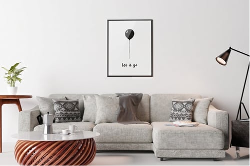 لوحة " let it go ". ديكور جداري مودرن بتصميم البال...
