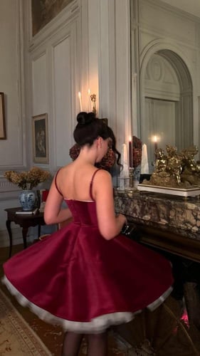 فستان مخمل قصير0385