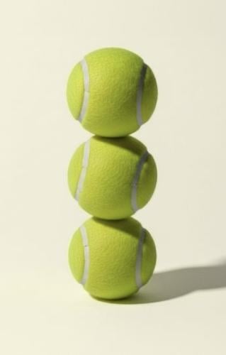 3 balls in yellow color