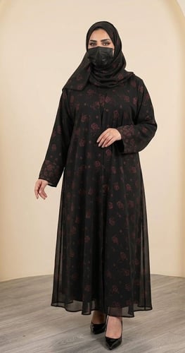 عباية شيفون كريستال
