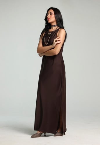 BROWN DRESS