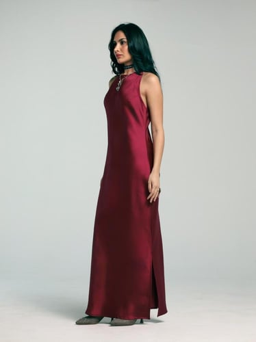 MAROON DRESS