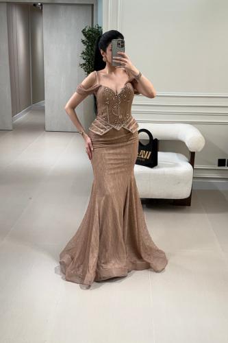 Marina beige dress (Turkish tailoring)