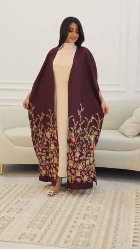 جلابيه سهره باربي ناعم بشت مطرز كمبيوتر