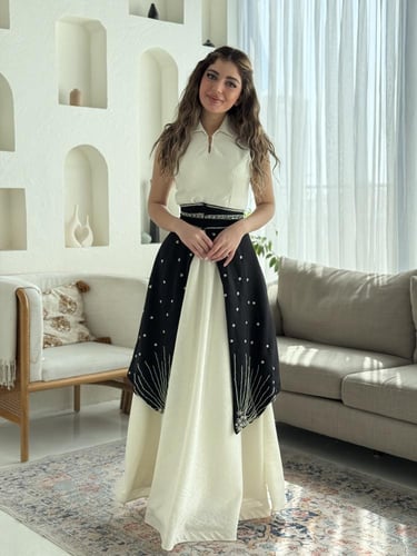 فستان سيواي قطعتين مطرز