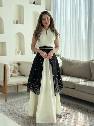 فستان سيواي قطعتين مطرز