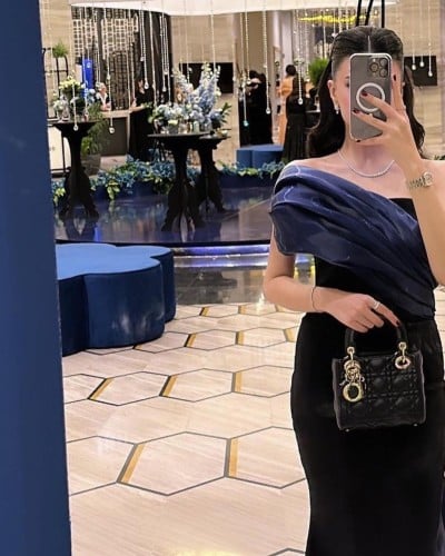 فستان سهره باربي بذيل ميكادو سرميك لمعه راقي