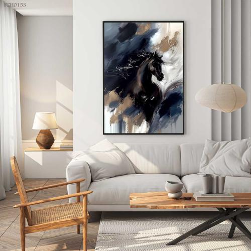 لوحة جدارية حصان عربي