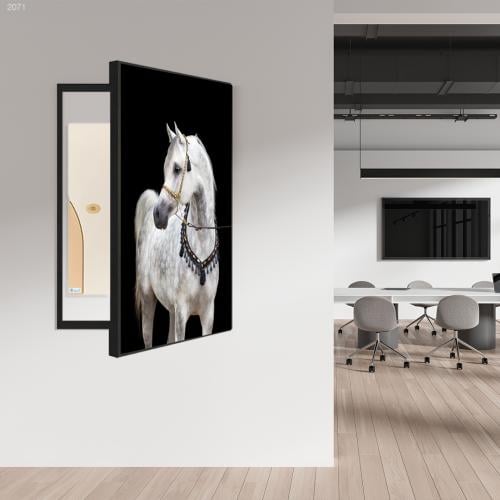 لوحة خشبية فاخرة لإخفاء الطبلون بديكور راقي