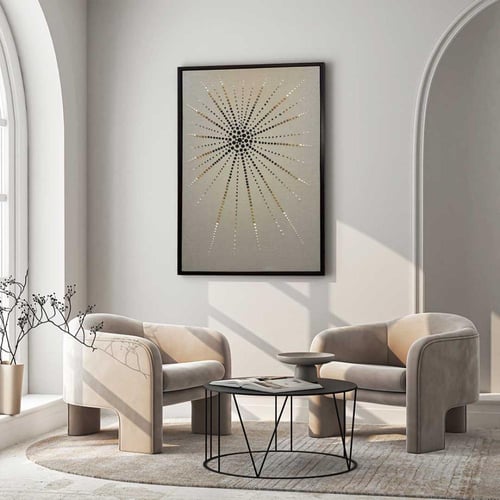 لوحة جبسية علي شكل نقاط