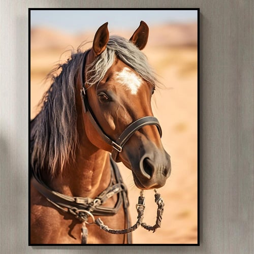 لوة كانفاس تجريدية خيل