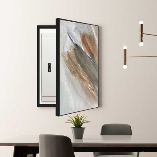 لوحة جدارية تخفي الطبلون بتصميم أنيق