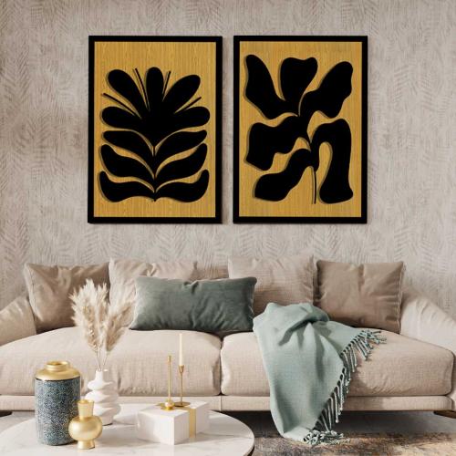 خشبية مع اكريليك ثنائية