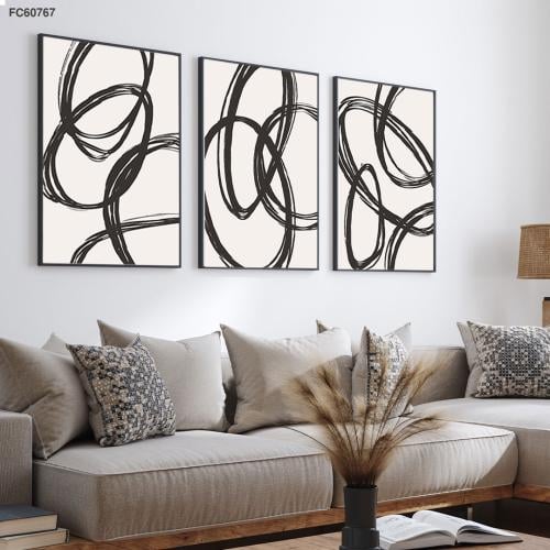 ثلاث لوحات - فـن تجـــريدي