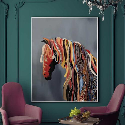 لــــوحات جدارية علي شكل خيل