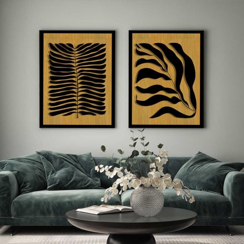 خشبية مع اكريليك ثنائية