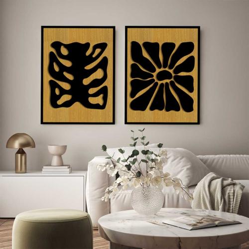 خشبية مع اكريليك ثنائية