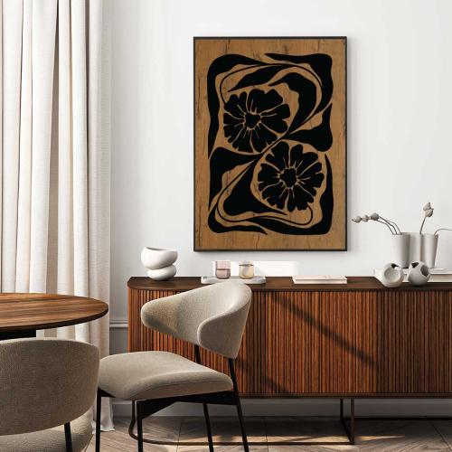 لوحة خشبية مع اكريليك