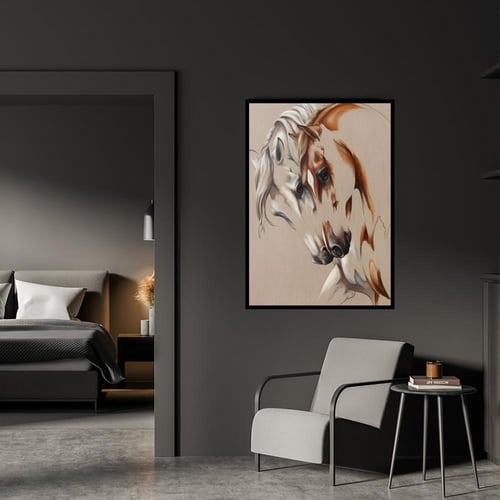 لــــوحات جدارية خيل على شكل طيفي ناعم