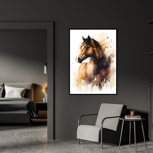 لــــوحات جدارية خيل مذهب وكأنه من عالم آخر