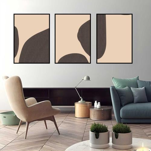 طقم لوحات فنية مودرن 3 قطع