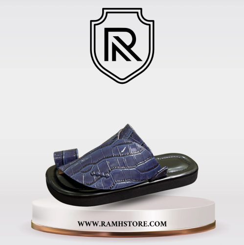 حذاء شرقي - تمساح كحلي فاتح