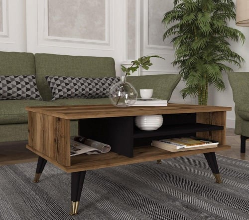 طاولة قهوة مودرن بني