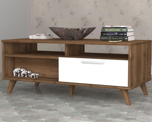 طقم طاولة تلفزيون وطاولة قهوة (صناعة تركية) Mia