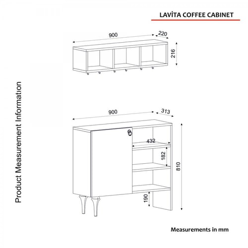 ركن قهوة Lavita ابيض