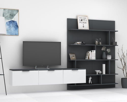 طاولة تلفزيون (صناعة تركية) موديل Soft Line - ابيض...