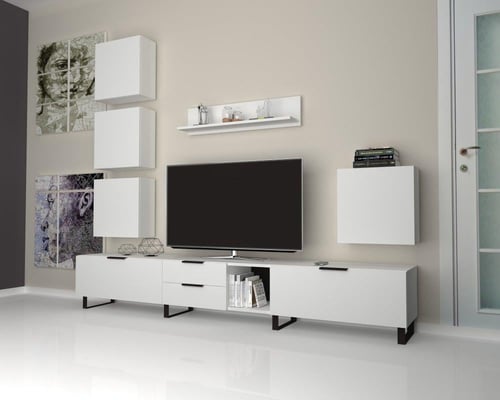 طاولة تلفزيون (صناعة تركية) ابيض موديل Wind